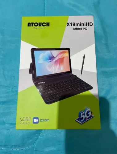 Tablet ATouch X19 MiniHD 128GB Android 12 Novo + Teclado e Caneta
