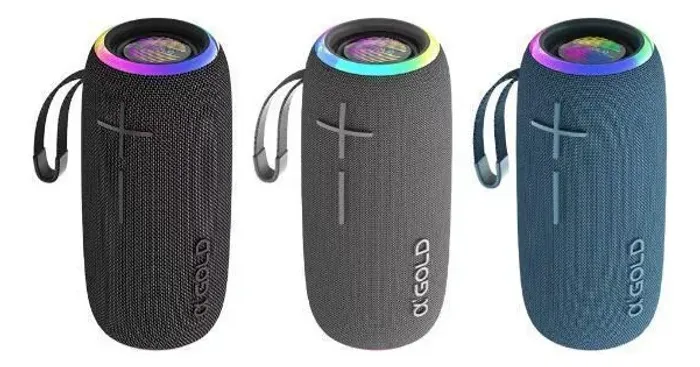 Caixa De Som Bluetooth 30w Led Tws Microfone 4000mah Gold