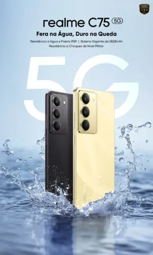 Celular Realme C75 5G NFC 8Ram 256Gb Bateria 5828mAh
