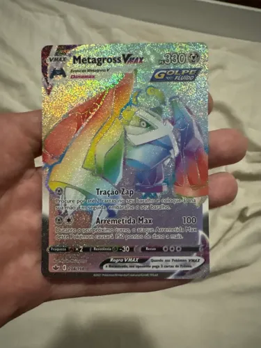 Metagross VMAX Rainbow original e em perfeito estado (Near Mint/Mint)