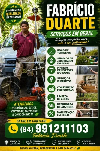 Roça lote,grama, pinturas serviços em gerais