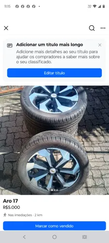 Rodas aro 17/ cruze