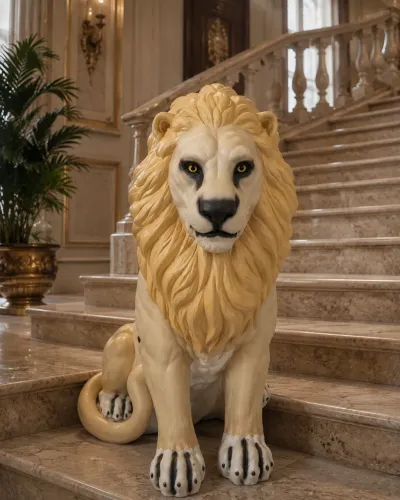 PROMOÇÃO ?Leão sentado gigante decoração LUXUOSA