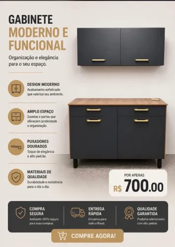 Gabinete moderno e funcional 