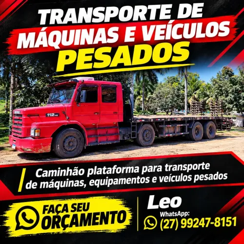 Transporte de máquina e veículos pesados