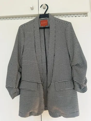 BLAZER MODERNO MANGA DIFERENTE XADREZ  - MANGA 7/8