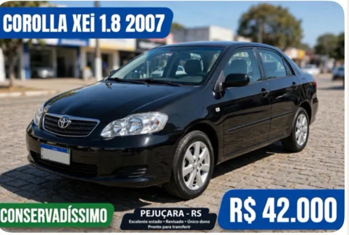 Toyota Corolla XEI 1.8/1.8 Flex 16V Aut. 2007