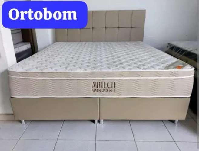 Colchão Ortobom+ box king!! Molas ensacadas 