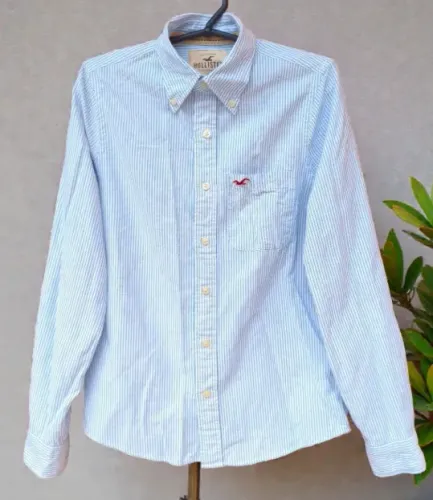 Camisa social Hollister listras masculina reveillon Tam P/M