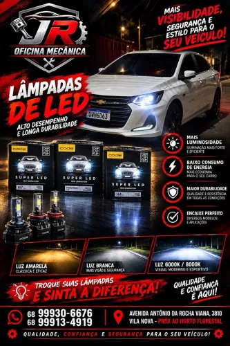 Lâmpadas de Led já instaladas