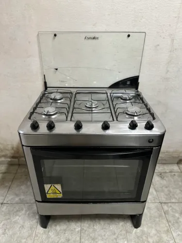 Fogão 5 Bocas Esmaltec Frente INOX