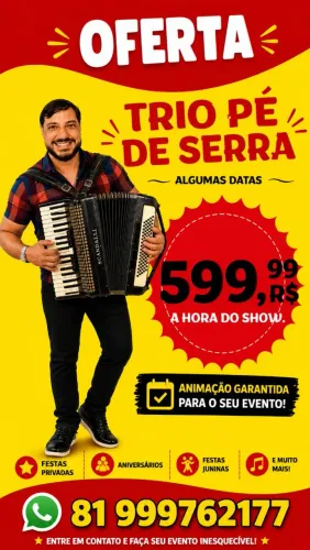 Trio Pé de Serra 599,99.
