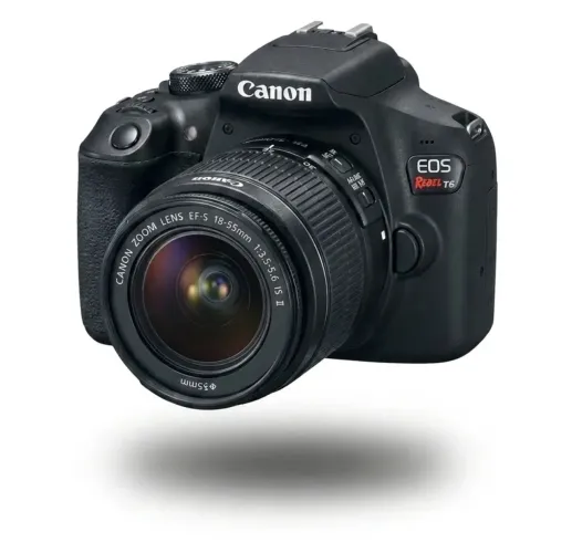 Canon Eos Rebel T6 18-55mm Is Ii Kit Dslr Cor Preto + Lente 80-300mm