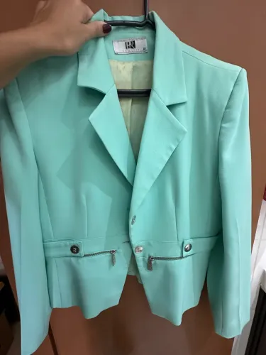 Blazer social curto verde água TAM M 