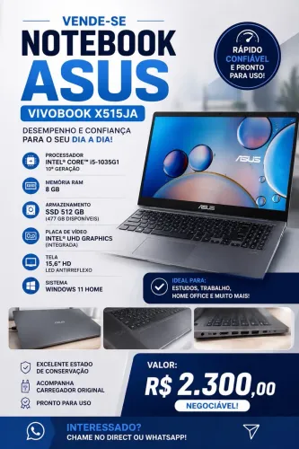 Notebook I5 10° geração 512gb ssd