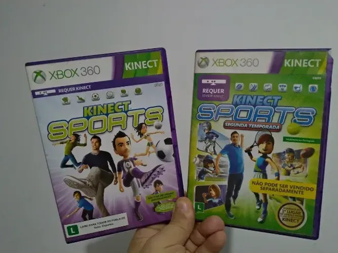 Kit 2 Jogos Xbox 360 Kinect Sports e Segunda Temporada original mídia física- funcionando 