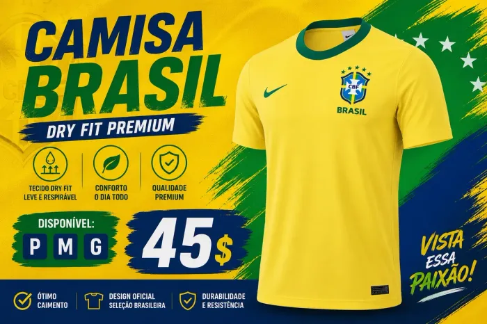 CAMISAS BRASIL DRY FIT PREMIUM