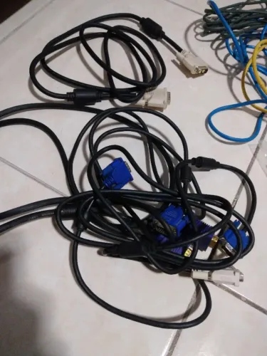 Lote Kit de Cabos Fios Adaptadores Conectores