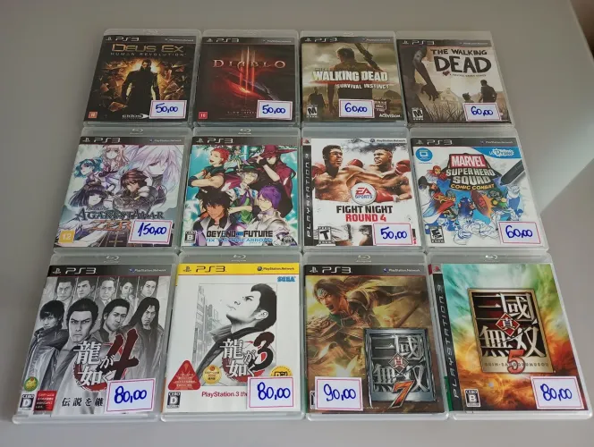 Jogos de PS3 - preço exposto nos jogos