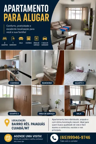 Apartamento Semi Mobiliado para Locação - Residencial Paiaguás