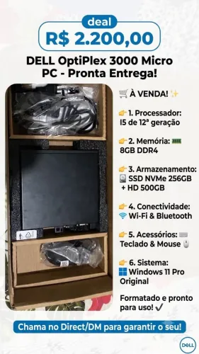 Dell mini cpu, i5 12º geração
