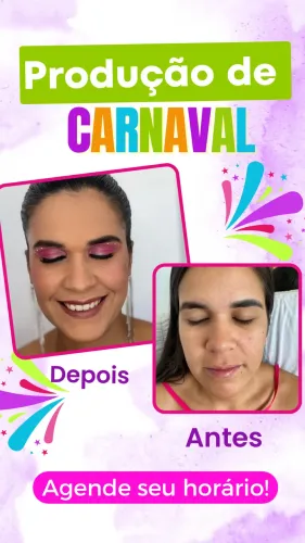 Maquiadora a domicílio para carnaval 