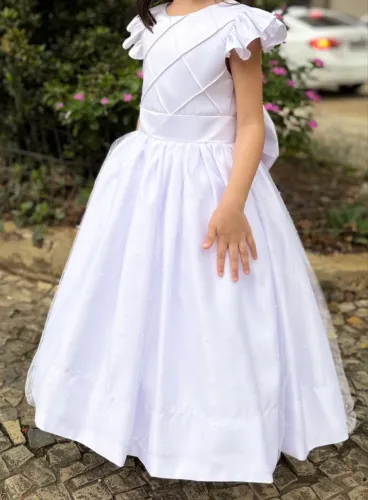 Vestido de Daminha Le Jardin Original Tam. 6 - Usado Apenas 1 Vez