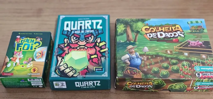 Colheita de dados Quartz e Quem foi? Jogos  