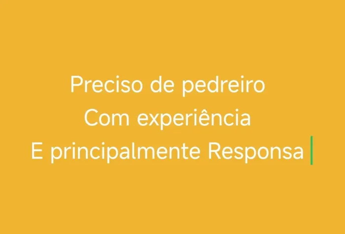 Precisa-se de Pedreiro 
