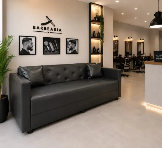 SOFÁ para RECEPÇÃO, BARBEARIA e COMÉRCIOS em geral, resistente!!!