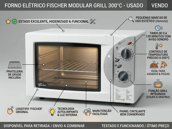 Forno Elétrico Fischer Grill 300°C