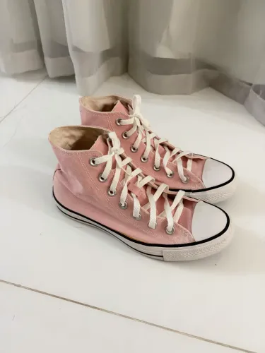 Tênis Converse All Star Chuck Taylor Cano Alto Rosa - Tam 36 (Semi-novo)