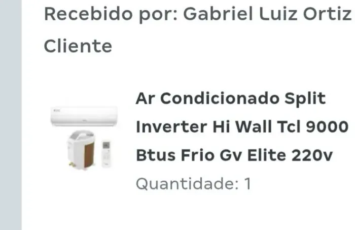 Ar-condicionado TCL 9mil BTUS