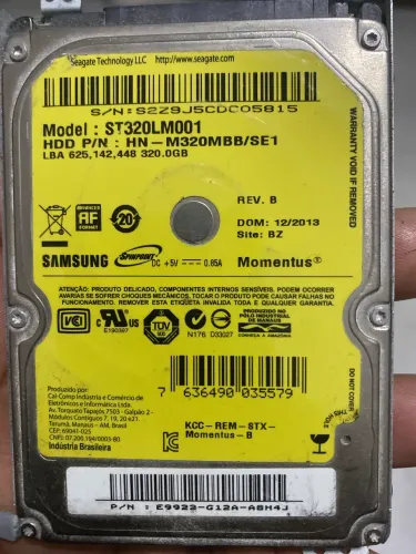 HD Seagate Samsung ST320LM001 320 GB para Notebook