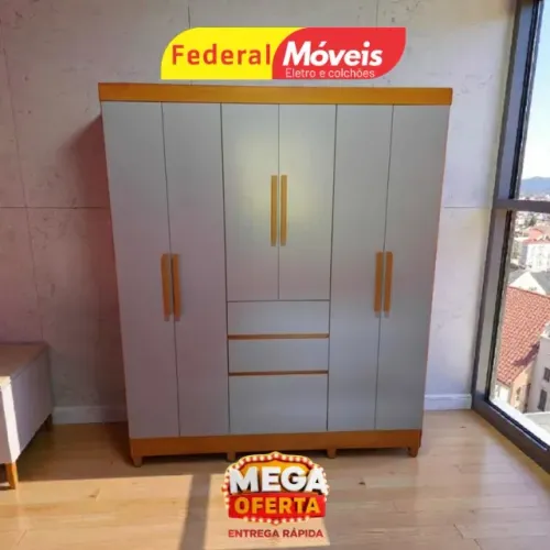 Guarda Roupa 6 Portas CAMPEÃO EM VENDAS - Solicite Catálogo
