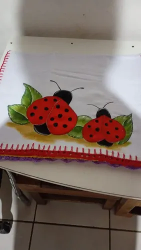 Pano de prato pintura em tecido