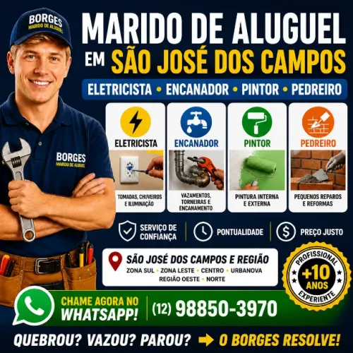 Marido de Aluguel em São José dos Campos (SJC)