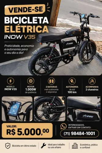 Bicicleta Elétrica Inow V35