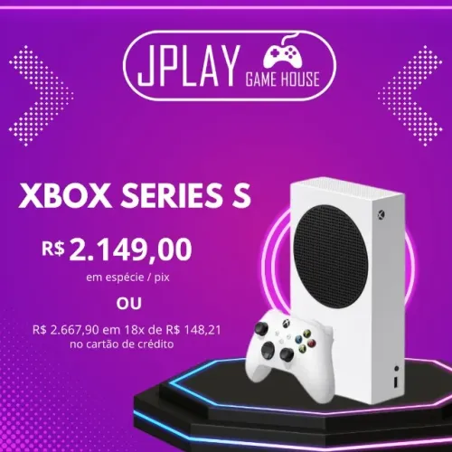 Xbox series s com garantia em até 18x no cartão