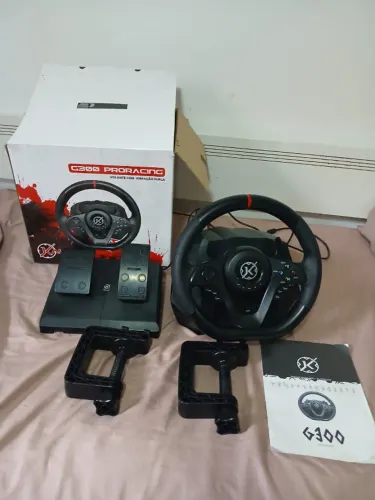 Volante Gamer Com Pedal Kalkan G300 Proracing Preto