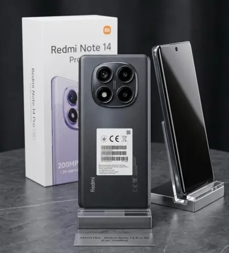 Note 14 Pro 5G 256+12-Preto Novo R$1999,00