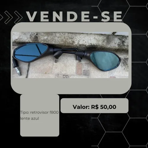 Vende-se retrovisor F800 lente azul