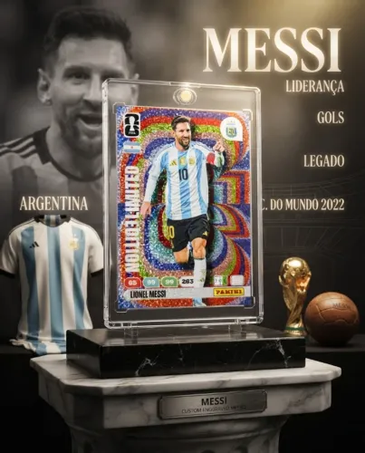 CARD LIONEL MESSI - PANINI FIFA | ARGENTINA | CRAQUE MUNDIAL | PEÇA DE COLEÇÃO