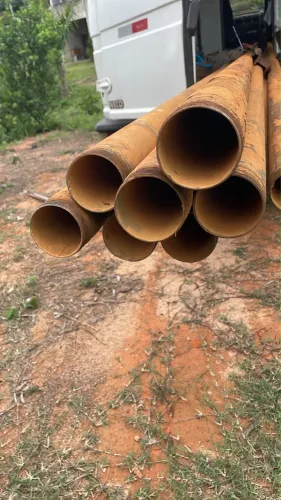 Canos galvanizados parede grossa com luva