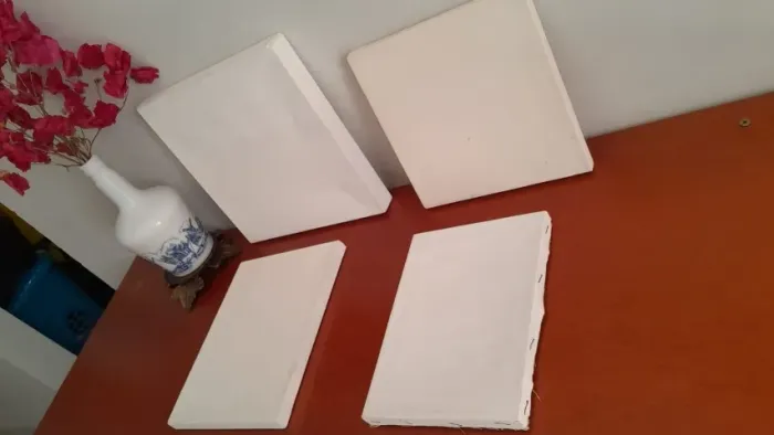 Lote 4 Telas Para Pintura Quadro Artesanato 25x25 20x20
