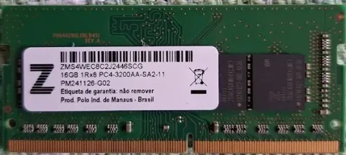 Memoria Notebook 16gb Ddr4 Smart Zilia Pc4-3200 SODIMM.