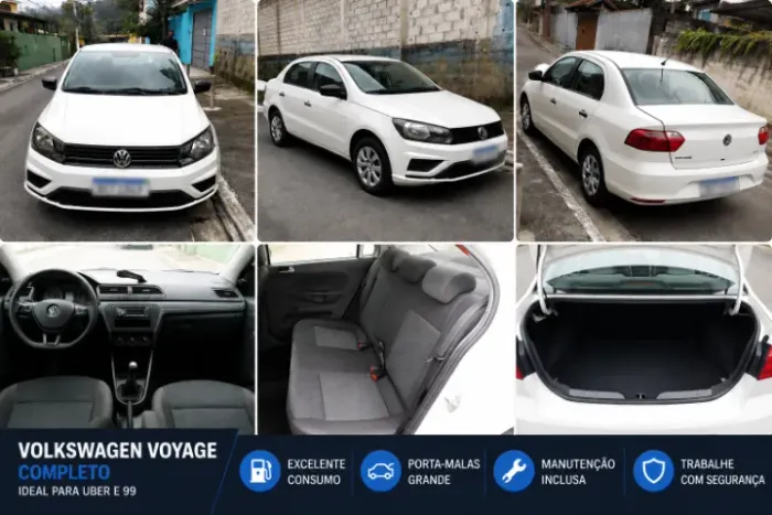 LALACAR - ALUGUEL | Voyage para Uber e 99 | R$ 790/semana