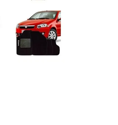 Jogo de Tapete Automotivo Universal 4 peças com logo fiat siena