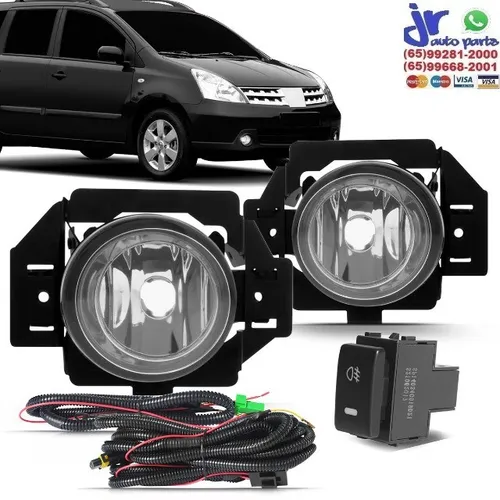 Kit Farol de Milha Livina 2009 2010 2011 2012 2013 2014 Auxiliar Neblina