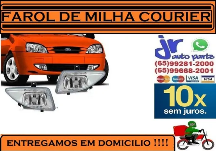 Par Farol de Milha Courier 00 a 10 Auxiliar Neblina
